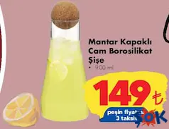 CAMBU MANTAR KAPAKLI CAM BOROSİLİKAT ŞİŞE 900 ML fiyat ve kampanya bilgisi